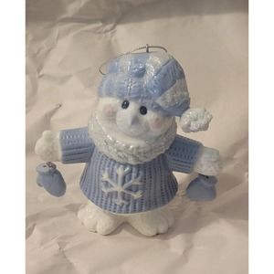 Vintage Ceramic Snowman Christmas ornament